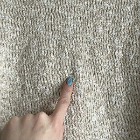 J. Crew Light Khaki Oatmeal Tan Cream Knit Pullover Size M - Picture 3 of 7